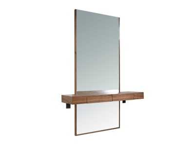 Console avec miroir en noyer - CRISTEL