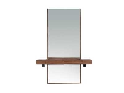 Console avec miroir en noyer - CRISTEL