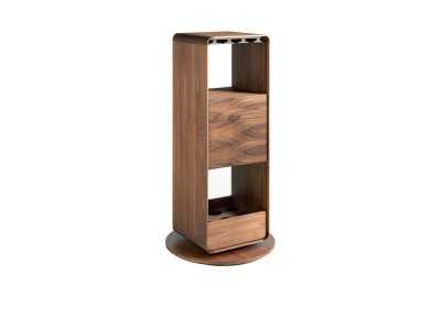 Meuble bar pivotant en noyer - BRANDY