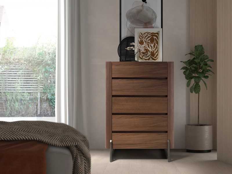 Walnut chiffonier with ceramic top - SYMI