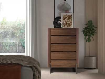 Walnut chiffonier with ceramic top - SYMI