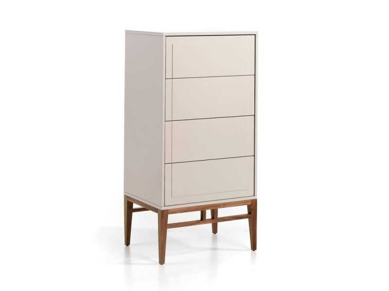 Lacquered chiffonier with walnut base - COSIMA