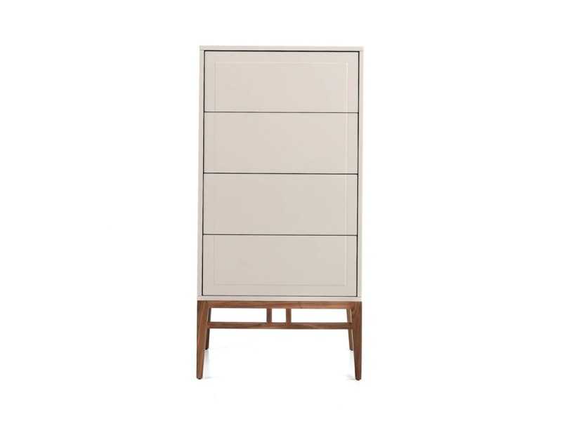 Lacquered chiffonier with walnut base - COSIMA