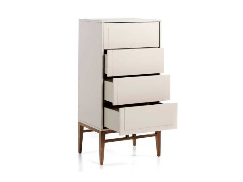Lacquered chiffonier with walnut base - COSIMA