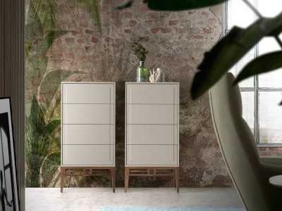 Chiffonier lacado con base en nogal - COSIMA