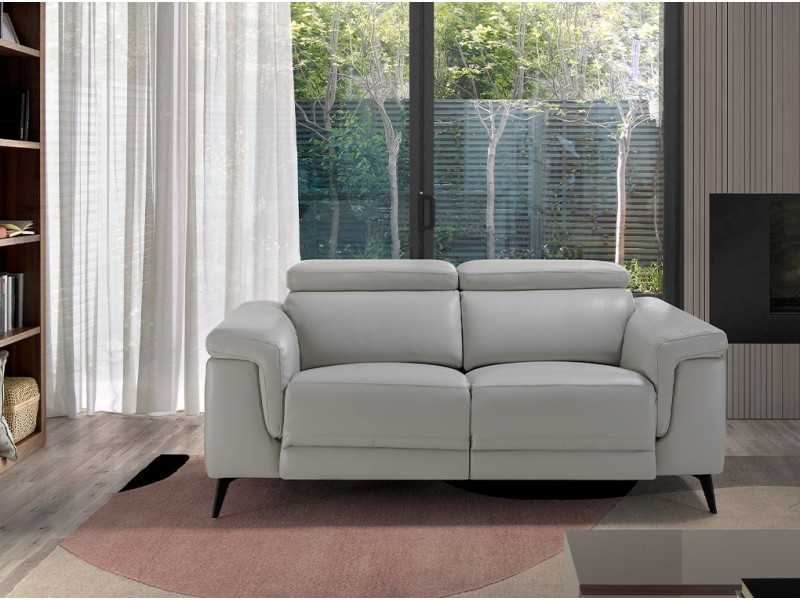 Relax sofa upholstered in leather - FAME