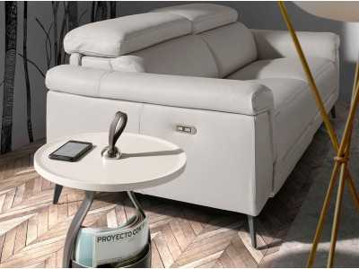 Relax sofa upholstered in leather - FAME