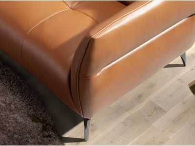 Canapé Chesterfield 2 places tapissé de cuir véritable - BATH 2