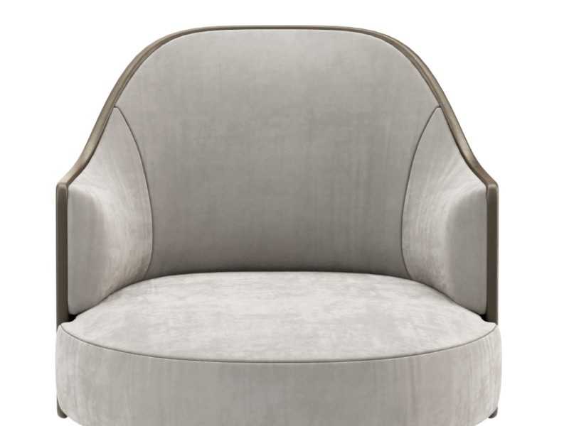 Fauteuil pivotant avec piètement en acier laqué - CUORE