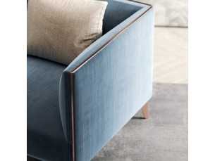 Fauteuil design avec pieds en acier laqué - OCÉANO 2