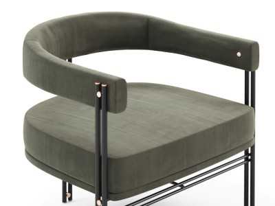 Fauteuil design avec structure en métal - GUADUA