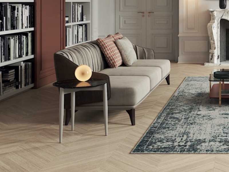 Sofá de diseño con base en madera maciza - GOBI