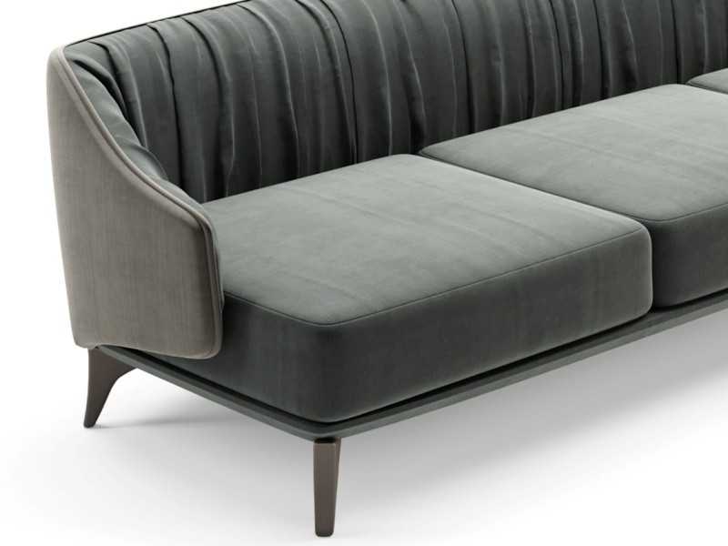 Designer sofa with solid wood base - GOBI