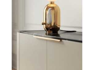 Design sideboard with marble top and steel base - GUADUA 2