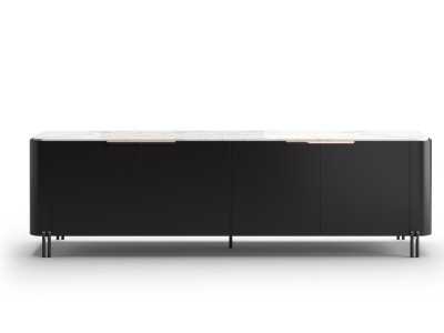 Design sideboard with marble top and steel base - GUADUA
