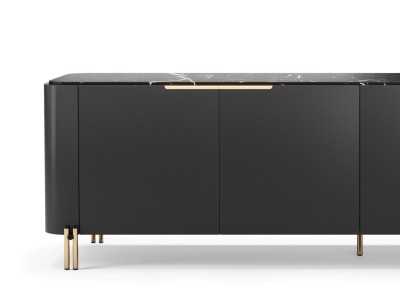 Design sideboard with marble top and steel base - GUADUA