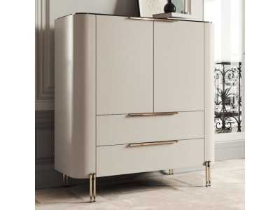 Vitrine design avec plateau en marbre et base en acier - GUADUA Vitrine design avec plateau en marbre et base en acier - GUADUA