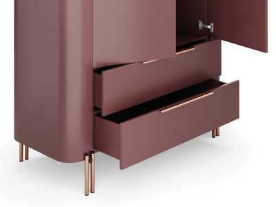 Vitrina de diseño con tapa de mármol y base en acero - GUADUA