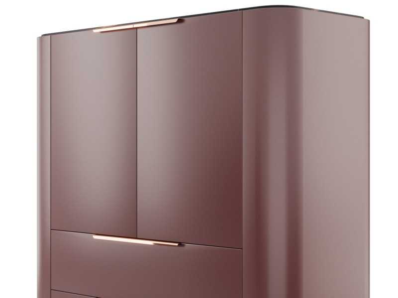 Vitrina de diseño con tapa de mármol y base en acero - GUADUA