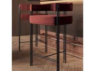 Tabouret design avec structure en métal - GUADUA 2