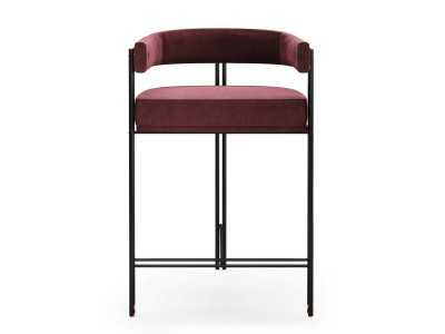 Designer stool with metal structure - GUADUA