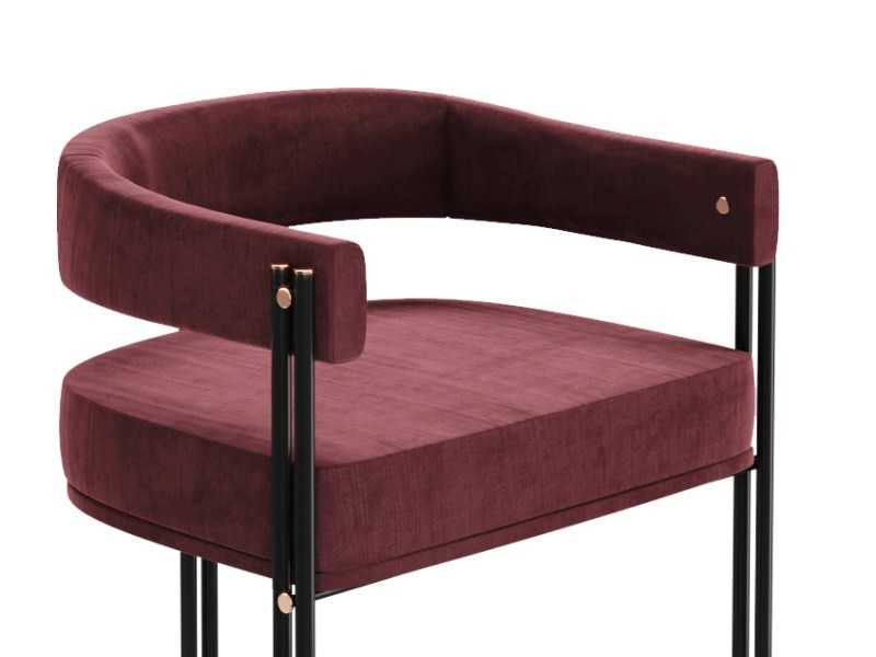 Tabouret design avec structure en métal - GUADUA