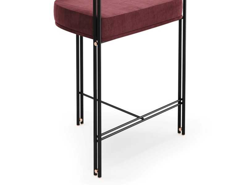 Tabouret design avec structure en métal - GUADUA