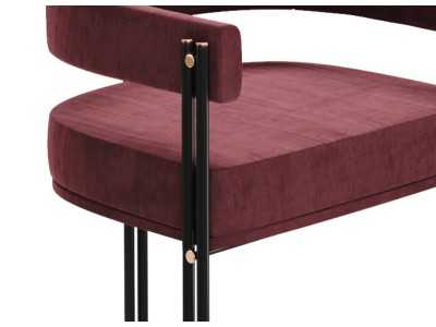 Designer stool with metal structure - GUADUA