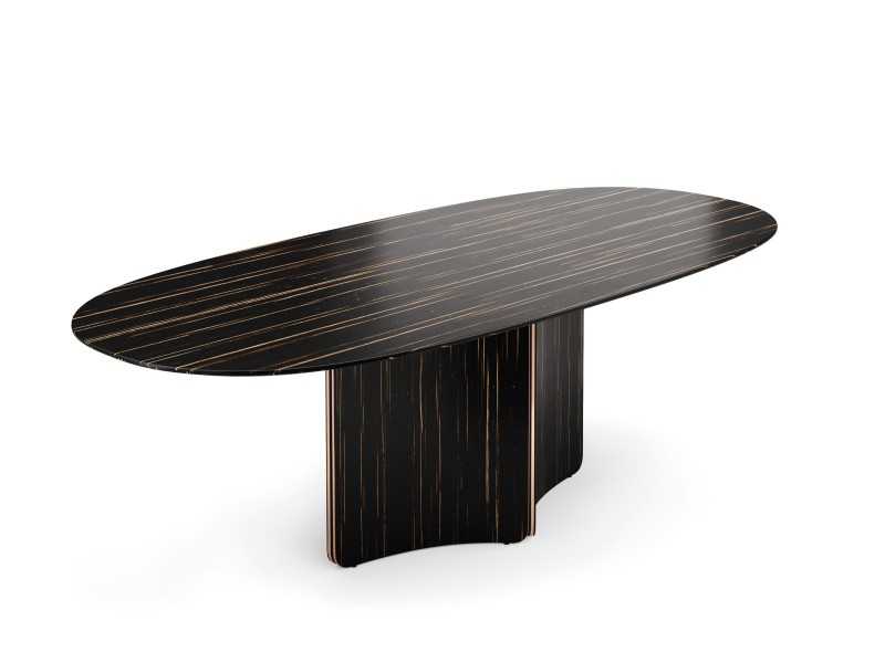 Mesa de comedor ovalada de diseño - YIBUTI