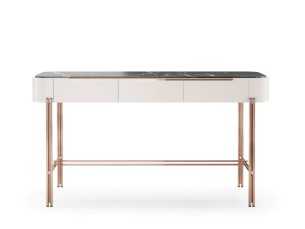 Designer console with marble top and steel base - GUADUA 2