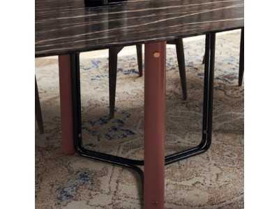 Mesa de comedor con tapa de mármol y estructura en acero - GUADUA