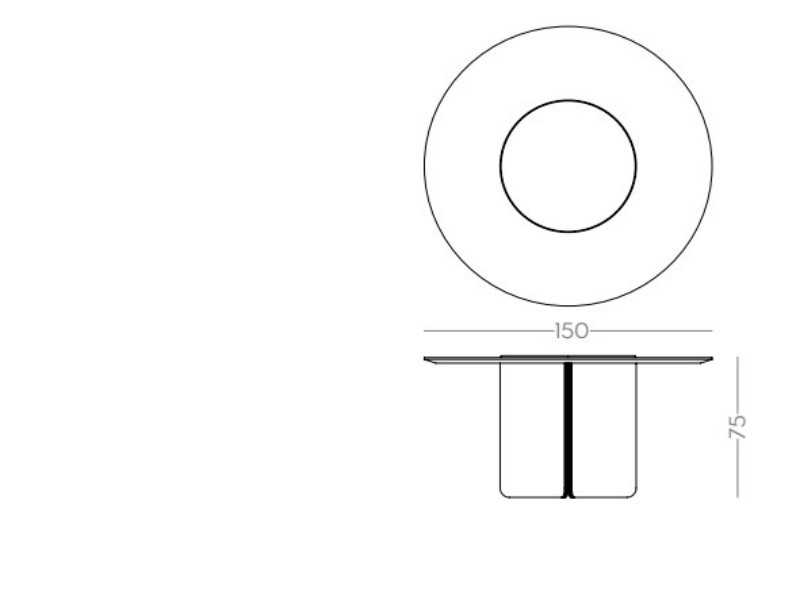 Designer round dining table - YIBUTI
