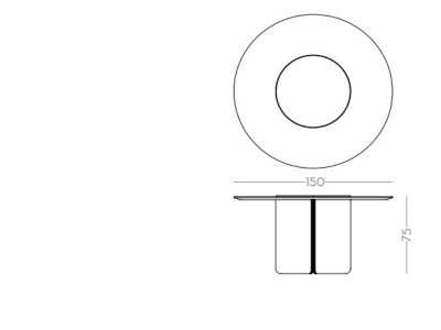 Mesa de comedor redonda de diseño - YIBUTI