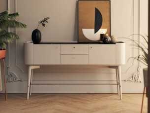 Consola de diseño con tapa de mármol - AYESHA