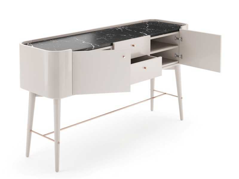 Designer console with marble top - AYESHA