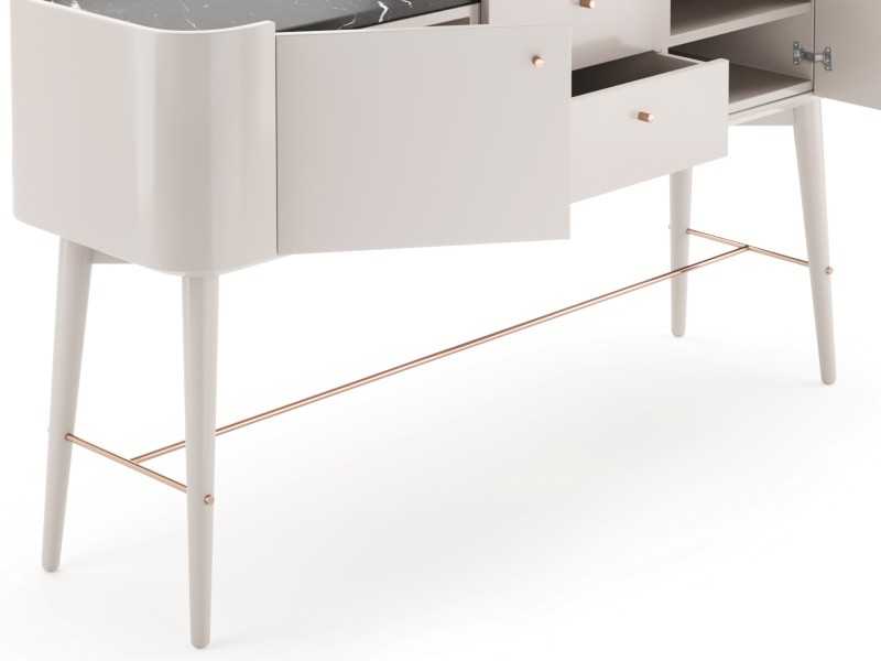 Designer console with marble top - AYESHA