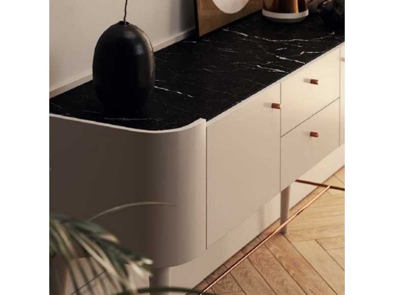 Designer console with marble top - AYESHA