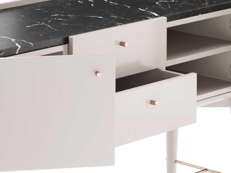 Designer console with marble top - AYESHA