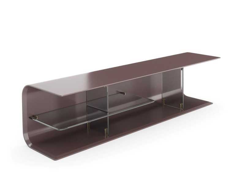 Low console behind sofa in lacquered wood - DUAA