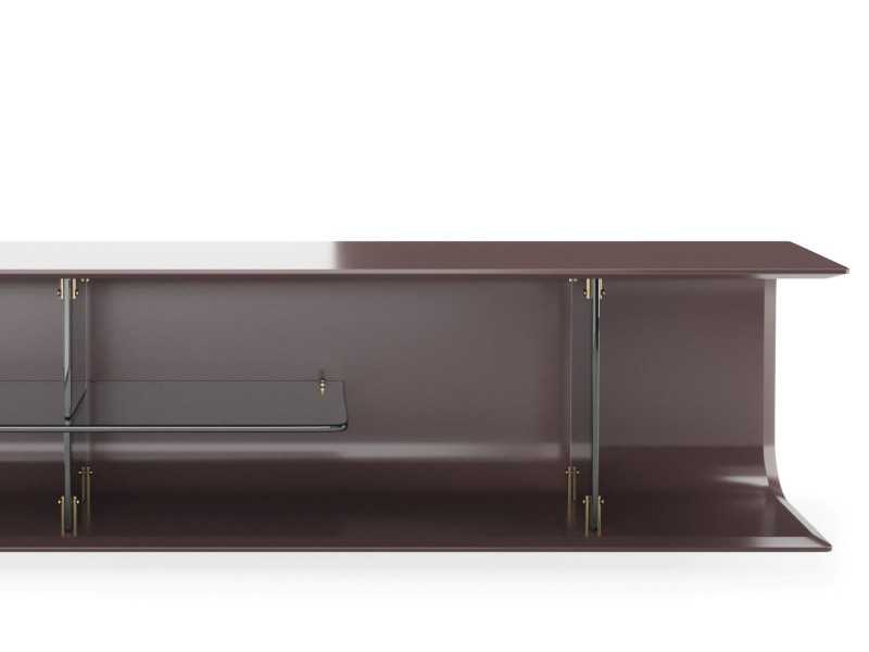 Low console behind sofa in lacquered wood - DUAA