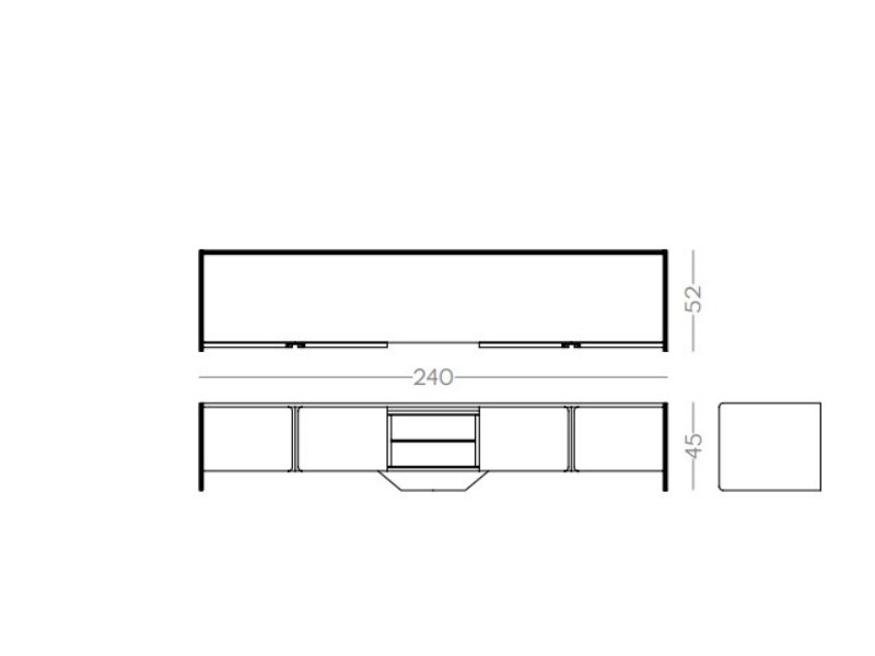 Meuble TV design avec plateau en marbre et détails en acier - YIBUTI