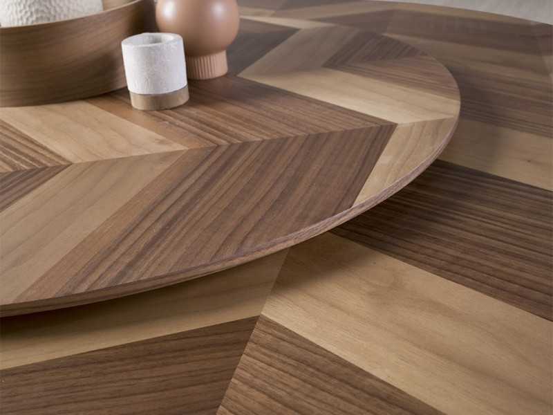 Round dining table with rotating center - AMOS