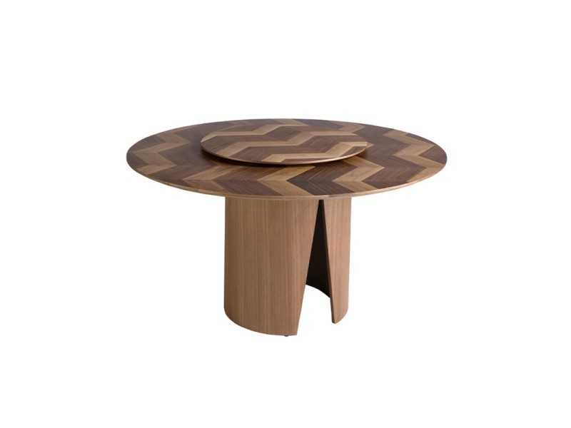 Round dining table with rotating center - AMOS