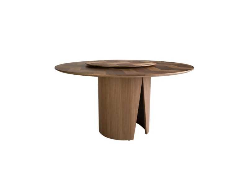 Round dining table with rotating center - AMOS