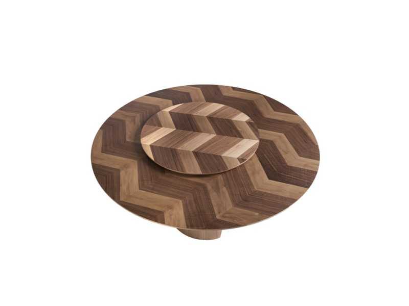 Round dining table with rotating center - AMOS
