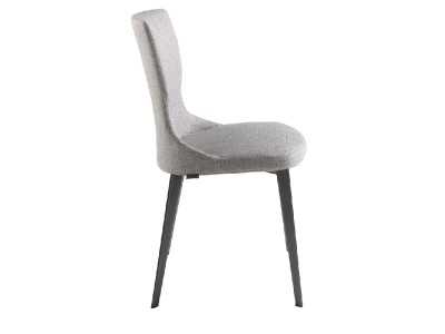 Silla de diseño tapizada con patas en acero inoxidable lacado - ROSETTA