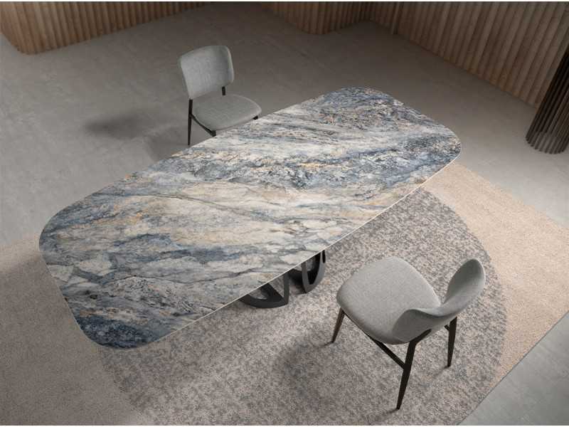 Designer chair with epoxy lacquered stainless steel structure - ANTONELLA