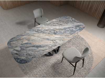 Designer chair with epoxy lacquered stainless steel structure - ANTONELLA