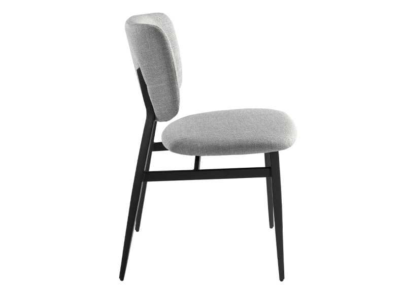 Chaise design avec structure en acier inoxydable laqué époxy - ANTONELLA