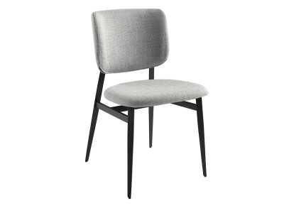 Designer chair with epoxy lacquered stainless steel structure - ANTONELLA